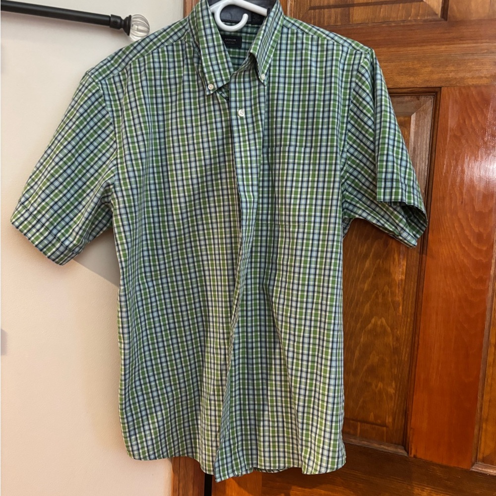 Men's Green Plaid Shirt